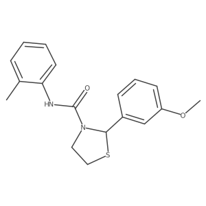 2-(3-methoxyphenyl)-N-(o-tolyl)thiazolidine-3-carboxamide Structure