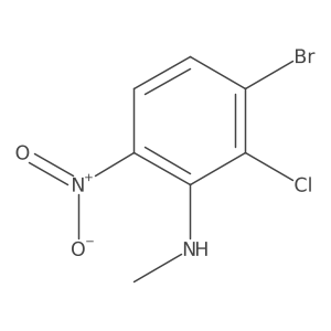 3-Bromo-2-chloro-N-methyl-6-nitroaniline结构式