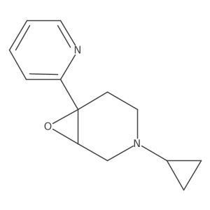 3-Cyclopropyl-6-(pyridin-2-yl)-7-oxa-3-azabicyclo[4.1.0]heptane结构式