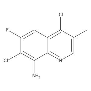 4,7-Dichloro-6-fluoro-3-methylquinolin-8-amine结构式