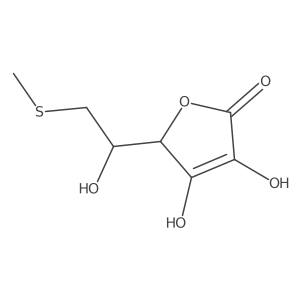 3,4-Dihydroxy-5-[1-hydroxy-2-(methylsulfanyl)ethyl]-2,5-dihydrofuran-2-one Structure