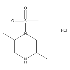 2,5-Dimethyl-1-(methylsulfonyl)piperazine hydrochloride结构式