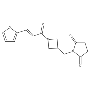 1-({1-[(2E)-3-(furan-2-yl)prop-2-enoyl]azetidin-3-yl}methyl)pyrrolidine-2,5-dione Structure
