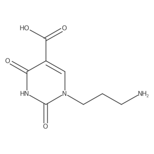 1-(3-Aminopropyl)-2,4-dioxo-1,2,3,4-tetrahydropyrimidine-5-carboxylic acid结构式