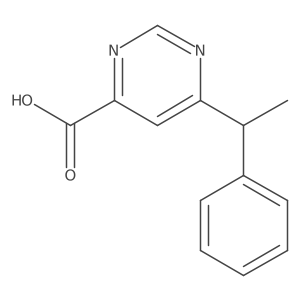 6-(1-Phenylethyl)pyrimidine-4-carboxylic acid Structure