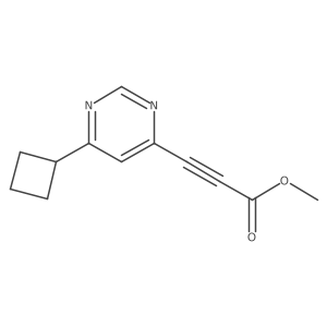Methyl 3-(6-cyclobutylpyrimidin-4-yl)prop-2-ynoate Structure