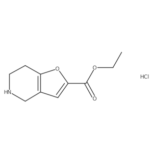 Ethyl 4,5,6,7-tetrahydrofuro[3,2-C]pyridine-2-carboxylate hcl Structure