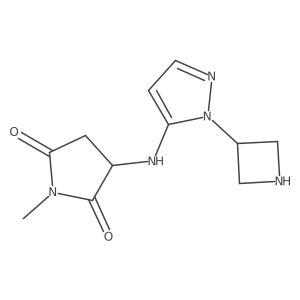 3-{[1-(azetidin-3-yl)-1H-pyrazol-5-yl]amino}-1-methylpyrrolidine-2,5-dione Structure