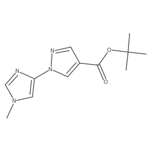 tert-butyl 1-(1-methyl-1H-imidazol-4-yl)-1H-pyrazole-4-carboxylate Structure