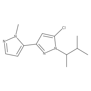 5-chloro-3-(1-methyl-1H-pyrazol-5-yl)-1-(3-methylbutan-2-yl)-1H-pyrazole结构式