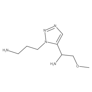 3-[5-(1-amino-2-methoxyethyl)-1H-1,2,3-triazol-1-yl]propan-1-amine Structure