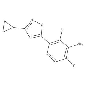 3-(3-Cyclopropyl-1,2-oxazol-5-yl)-2,6-difluoroaniline Structure
