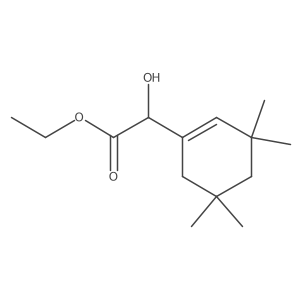 Ethyl 2-hydroxy-2-(3,3,5,5-tetramethylcyclohex-1-en-1-yl)acetate结构式
