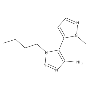 1-butyl-5-(1-methyl-1H-pyrazol-5-yl)-1H-1,2,3-triazol-4-amine结构式