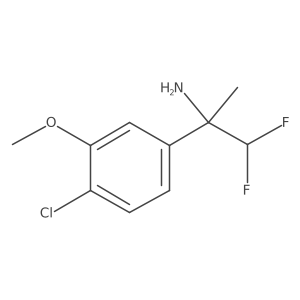 2-(4-Chloro-3-methoxyphenyl)-1,1-difluoropropan-2-amine Structure