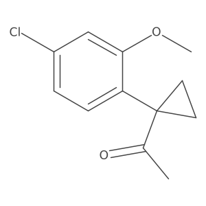 1-[1-(4-Chloro-2-methoxyphenyl)cyclopropyl]ethan-1-one结构式