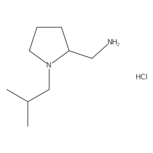 [(2R)-1-(2-methylpropyl)pyrrolidin-2-yl]methanamine hydrochloride结构式
