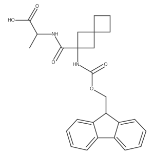 (2S)-2-{[2-({[(9H-fluoren-9-yl)methoxy]carbonyl}amino)spiro[3.3]heptan-2-yl]formamido}propanoic acid Structure