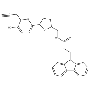 2-({5-[({[(9H-fluoren-9-yl)methoxy]carbonyl}amino)methyl]oxolan-2-yl}formamido)pent-4-ynoic acid Structure