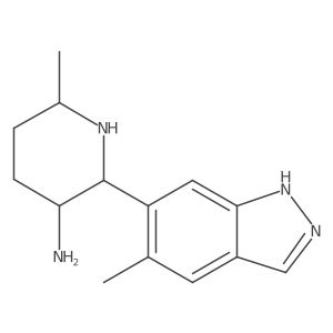 6-methyl-2-(5-methyl-1H-indazol-6-yl)piperidin-3-amine结构式