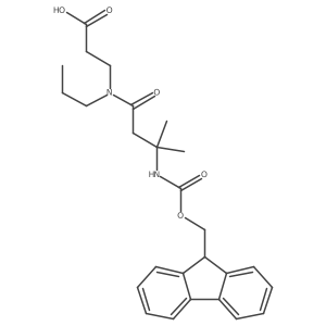 3-[3-({[(9H-fluoren-9-yl)methoxy]carbonyl}amino)-3-methyl-N-propylbutanamido]propanoic acid Structure