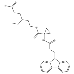 4-ethyl-6-{[1-({[(9H-fluoren-9-yl)methoxy]carbonyl}amino)cyclopropyl]formamido}hexanoic acid Structure