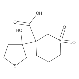 3-(3-Hydroxythiolan-3-yl)-1,1-dioxo-1lambda6-thiane-3-carboxylic acid Structure