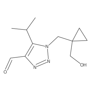 1-{[1-(hydroxymethyl)cyclopropyl]methyl}-5-(propan-2-yl)-1H-1,2,3-triazole-4-carbaldehyde结构式