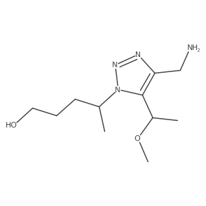 4-[4-(aminomethyl)-5-(1-methoxyethyl)-1H-1,2,3-triazol-1-yl]pentan-1-ol Structure
