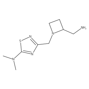 3-{[2-(aminomethyl)azetidin-1-yl]methyl}-N,N-dimethyl-1,2,4-thiadiazol-5-amine Structure