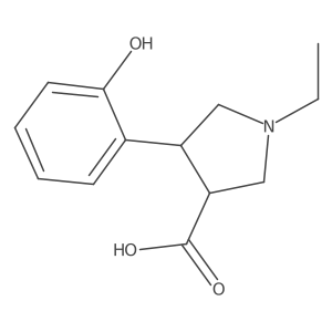 1-Ethyl-4-(2-hydroxyphenyl)pyrrolidine-3-carboxylic acid Structure