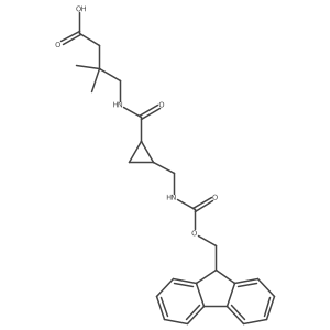 4-({2-[({[(9H-fluoren-9-yl)methoxy]carbonyl}amino)methyl]cyclopropyl}formamido)-3,3-dimethylbutanoic acid Structure