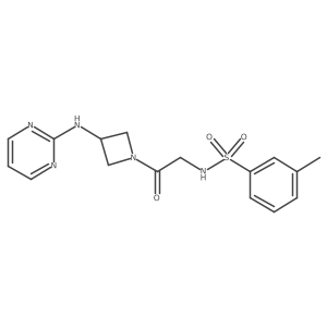 3-methyl-N-(2-oxo-2-(3-(pyrimidin-2-ylamino)azetidin-1-yl)ethyl)benzenesulfonamide Structure
