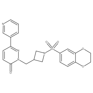 2-{[1-(2,3-Dihydro-1,4-benzodioxine-6-sulfonyl)azetidin-3-yl]methyl}-6-(pyridin-3-yl)-2,3-dihydropyridazin-3-one Structure