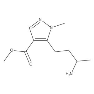 methyl 5-[(3R)-3-aminobutyl]-1-methyl-1H-pyrazole-4-carboxylate Structure