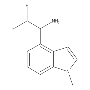 2,2-difluoro-1-(1-methyl-1H-indol-4-yl)ethan-1-amine结构式
