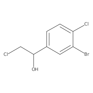 1-(3-Bromo-4-chlorophenyl)-2-chloroethan-1-ol Structure
