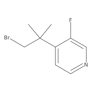 4-(1-Bromo-2-methylpropan-2-yl)-3-fluoropyridine Structure