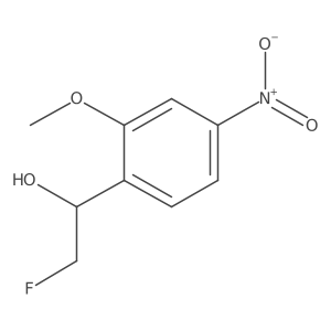 2-Fluoro-1-(2-methoxy-4-nitrophenyl)ethan-1-ol结构式