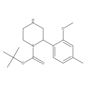 Tert-butyl 2-(2-methoxy-4-methylphenyl)piperazine-1-carboxylate Structure