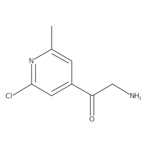 2-Amino-1-(2-chloro-6-methylpyridin-4-yl)ethan-1-one结构式