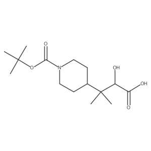 3-{1-[(Tert-butoxy)carbonyl]piperidin-4-yl}-2-hydroxy-3-methylbutanoic acid结构式