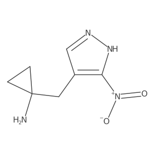 1-[(3-nitro-1H-pyrazol-4-yl)methyl]cyclopropan-1-amine结构式