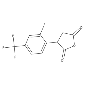 3-[2-Fluoro-4-(trifluoromethyl)phenyl]oxolane-2,5-dione结构式