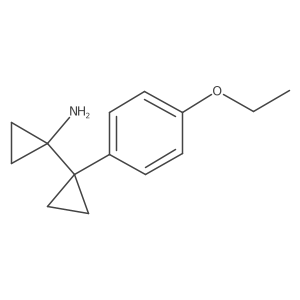 1-[1-(4-Ethoxyphenyl)cyclopropyl]cyclopropan-1-amine结构式