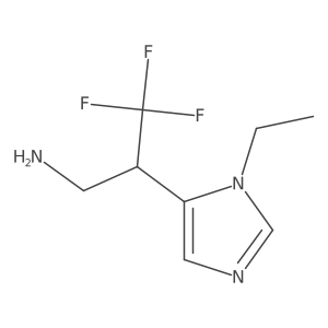 2-(1-ethyl-1H-imidazol-5-yl)-3,3,3-trifluoropropan-1-amine结构式