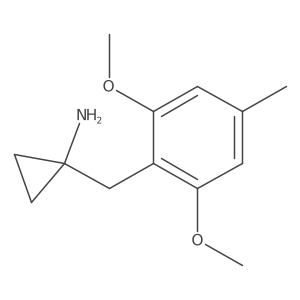 1-[(2,6-Dimethoxy-4-methylphenyl)methyl]cyclopropan-1-amine结构式
