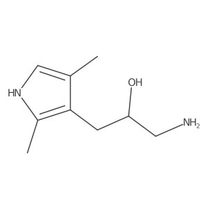 1-amino-3-(2,4-dimethyl-1H-pyrrol-3-yl)propan-2-ol结构式