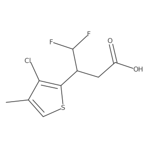 3-(3-Chloro-4-methylthiophen-2-yl)-4,4-difluorobutanoic acid结构式