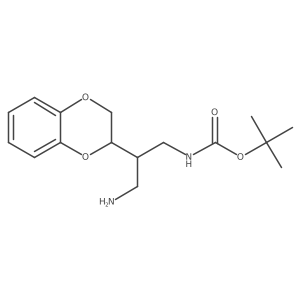 tert-butyl N-[3-amino-2-(2,3-dihydro-1,4-benzodioxin-2-yl)propyl]carbamate Structure